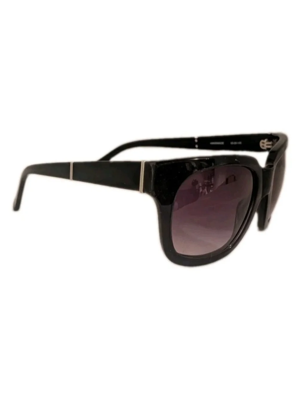 Elie Tahari Black Frame Sunglasses with Purple Gradient Lenses